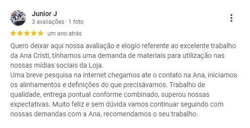 Depoimento Junior Ecom