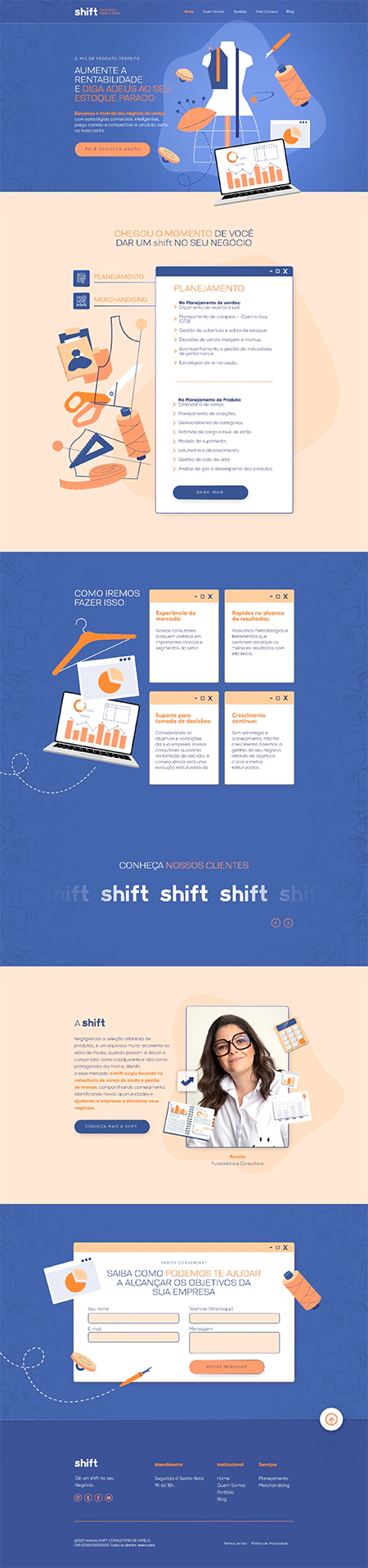Homepage Institucional Shift Renata