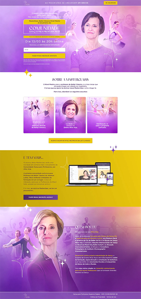 Landing Page Danca para Professores