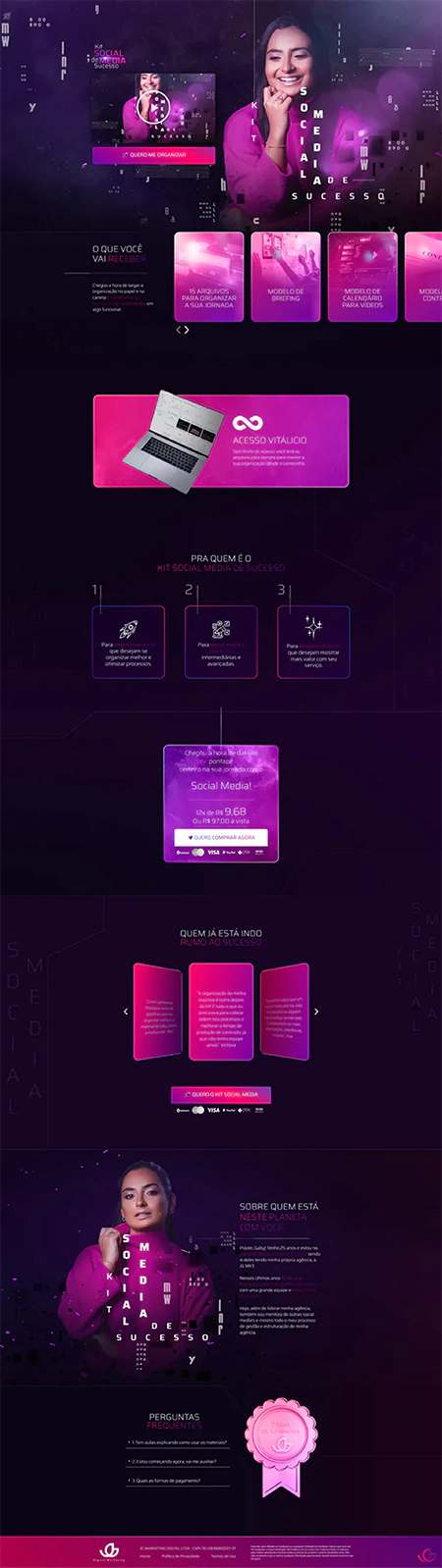 Landing Page Kit Social Media de Sucesso JG MKT DIGITAL