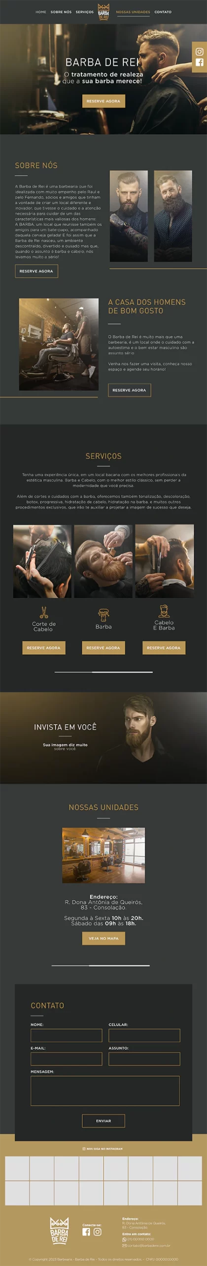 Landing page Barbearia Barba de Rei scaled